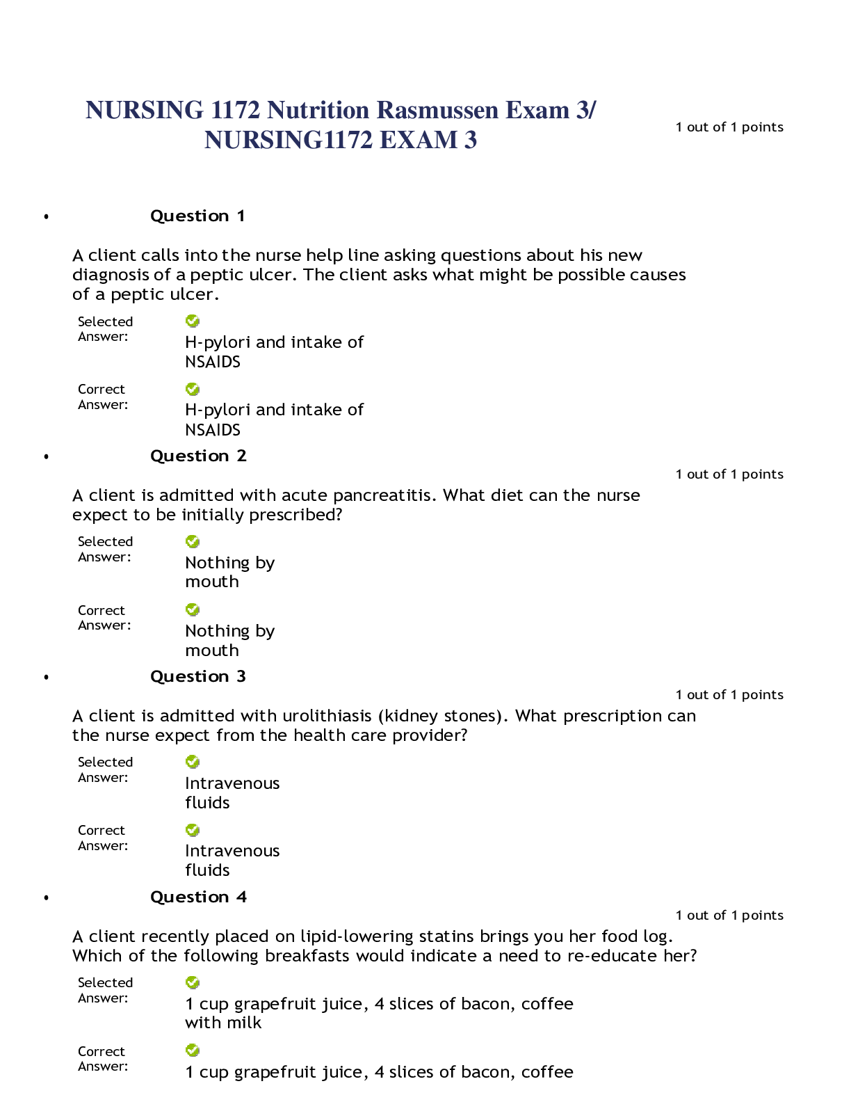 Preview image for NURSING 1172 Nutrition Rasmussen Exam 3/ NURSING1172 EXAM 3